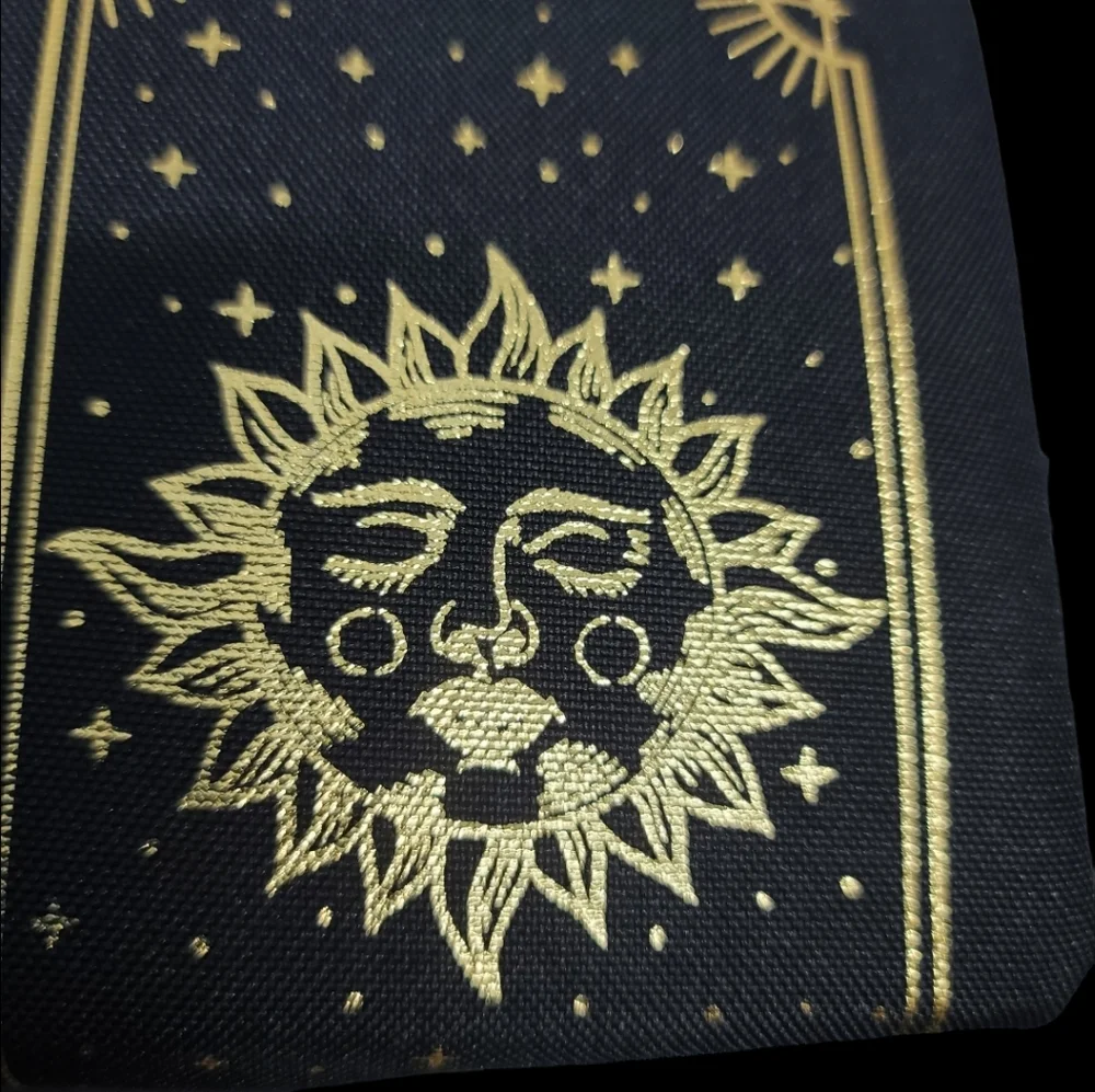 Issac Mizrahi Halloween Tarot Card Fabric Tablecloth Mystic Eye Skull Cat Moon